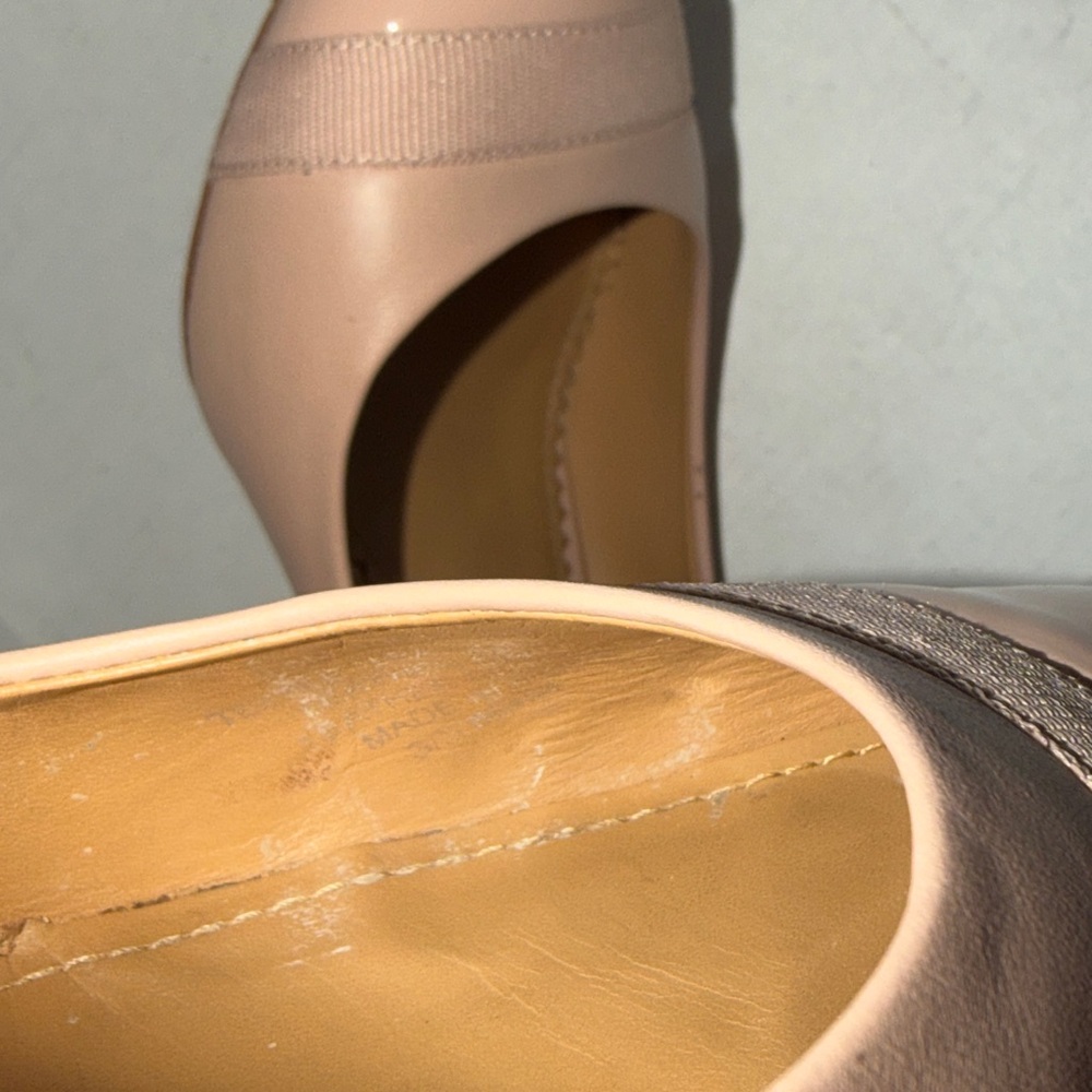 SOLD🔥🔥🔥Tory Burch Penelope Grosgrain Cap-Toe Pink Patent Leather Heels Pumps - Picture 11 of 12